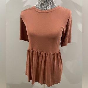 Blush pink peplum tshirt